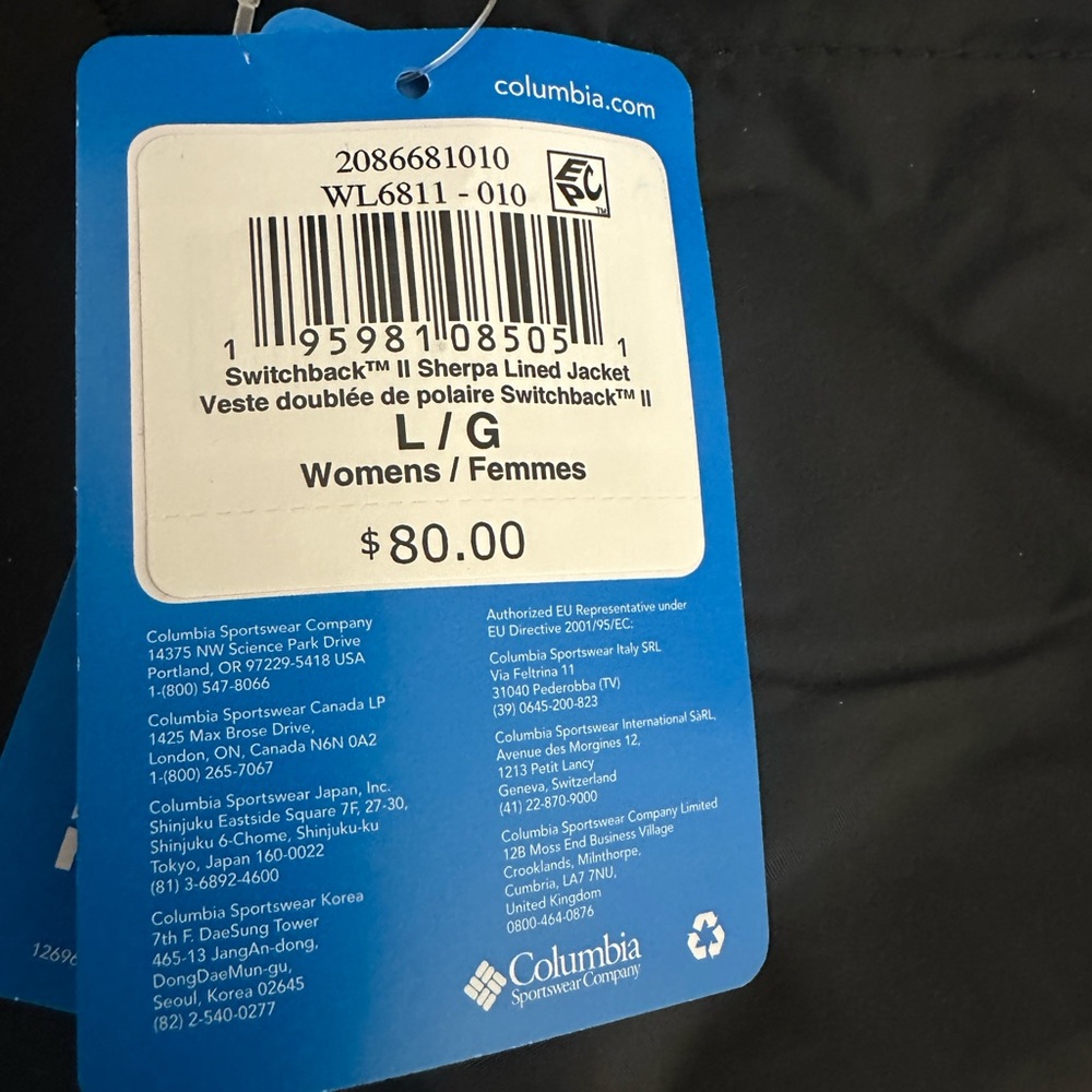 NWT Columbia Switchback II Sherpa Lined Jacket Water Repellent Women’s L - Picture 15 of 16